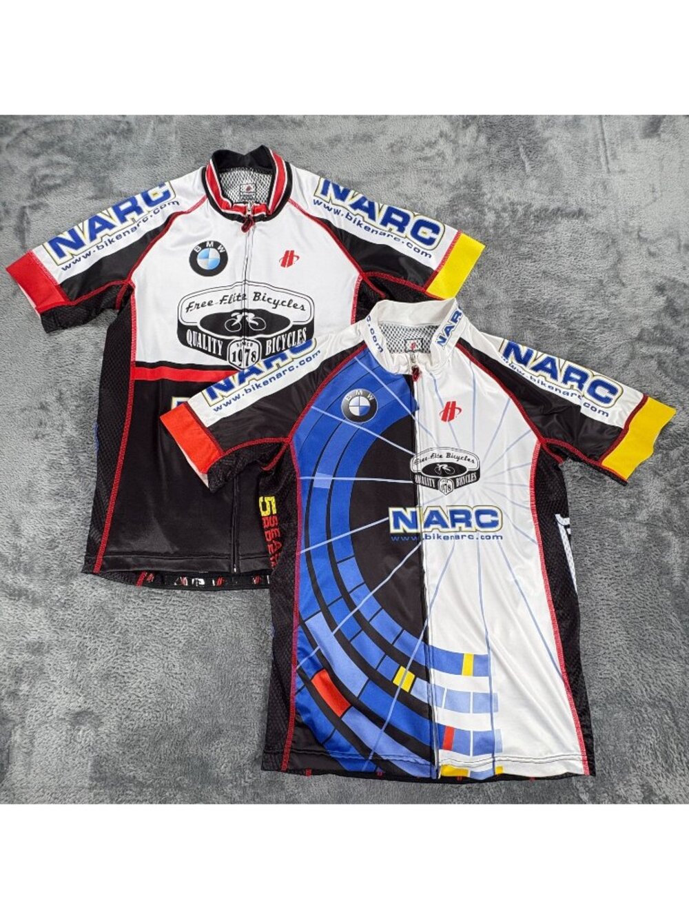 Lot of 2 Hincapie BMW Cycling Jerseys Women L Bike Full Zip